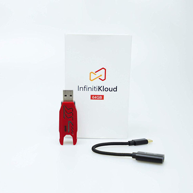 Infiniti Kloud 128GB USB3.0 Flash Drive One-Click Backup (Mac and PC Compatible)