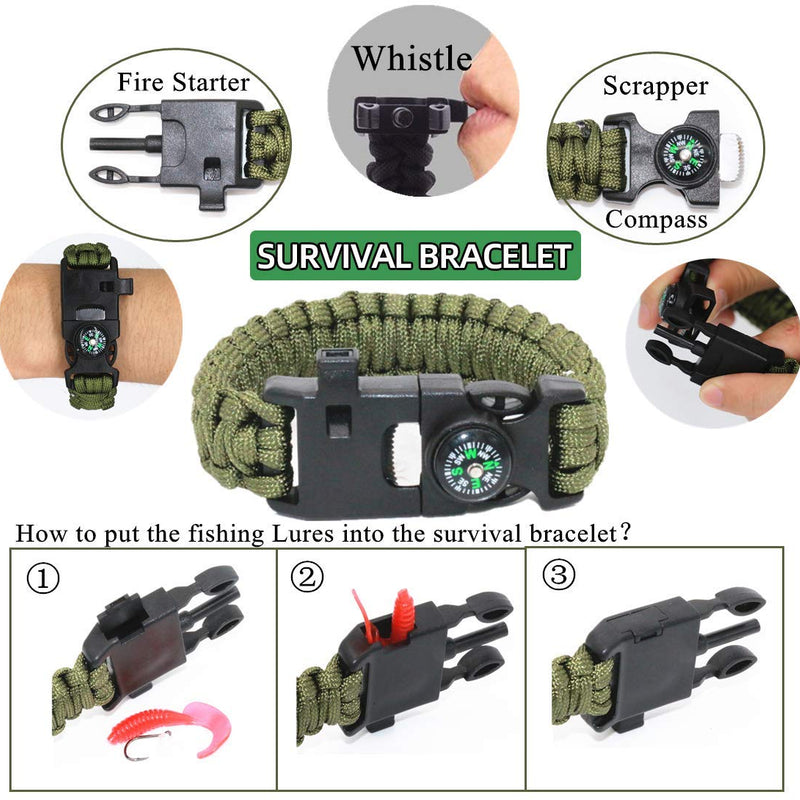 Survival Kit 12 in 1 Fishing/Hunting/Survival/Emergency/Camping/Hiking Gear - Gifts for Men
